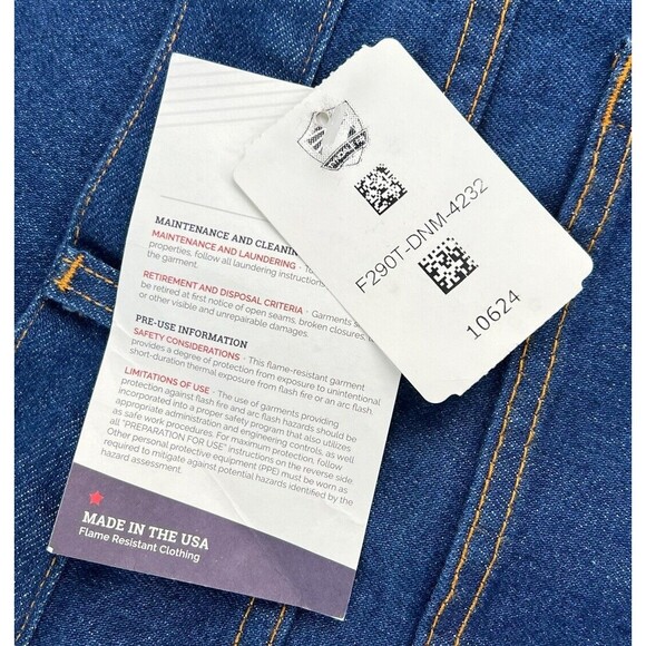 NWT Tyndale F290T Mens 42 x 31 Broken in Relaxed FR Flame Resistant Jeans USA - Picture 5 of 12